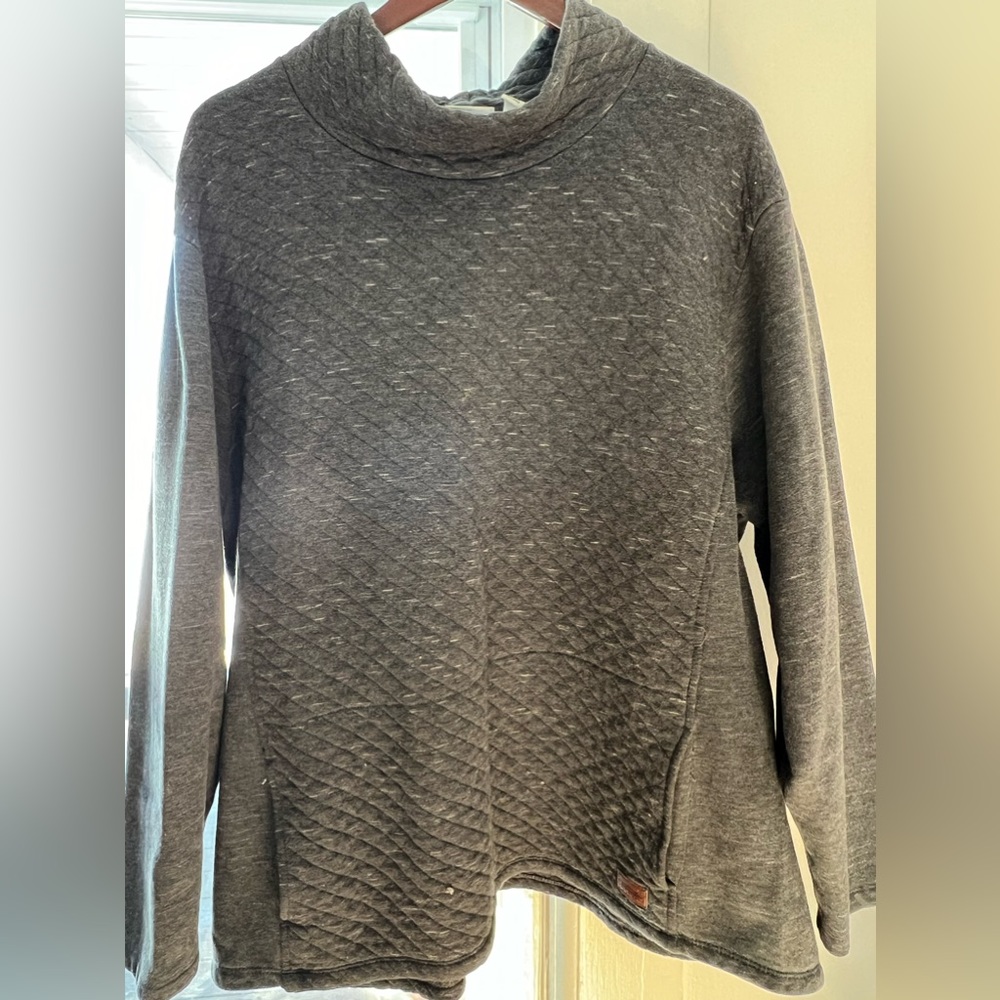 Women's Quilted Sweatshirt Pullover, Funnelneck, Womens Pkus 3X